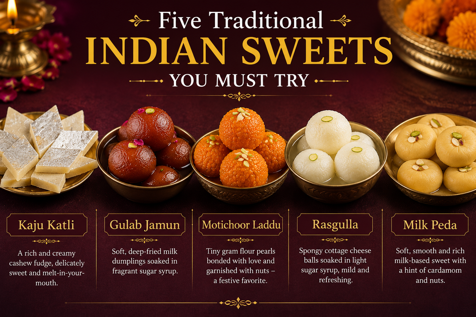 Five Traditional Indian Sweets You Must Try